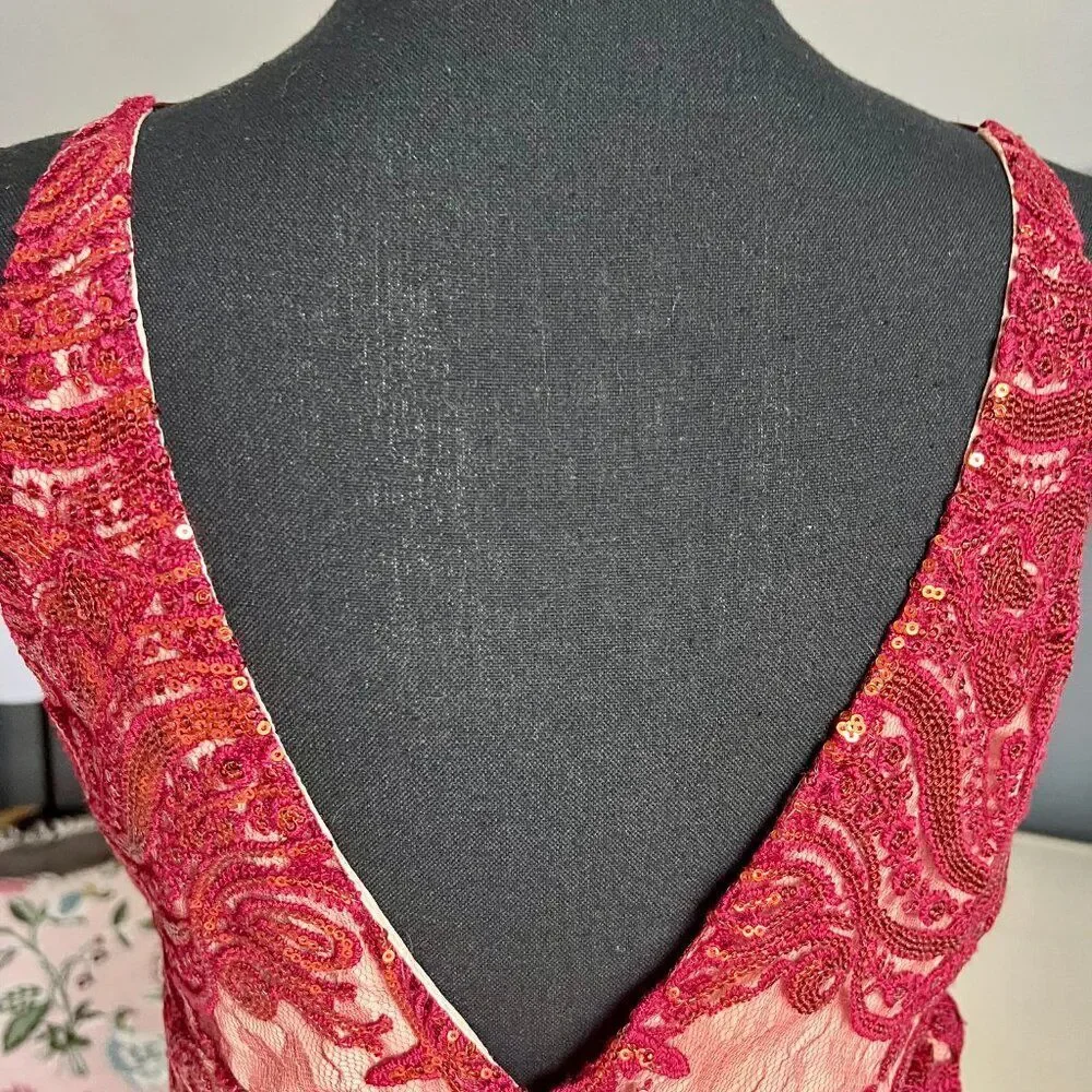 FREE PEOPLE - NIGHT SHIMMERS SEQUIN DRESS - SIZE 6 - Picture 5 of 9